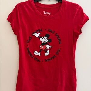 Vintages Disney Red True Original Mickey Mouse Tee